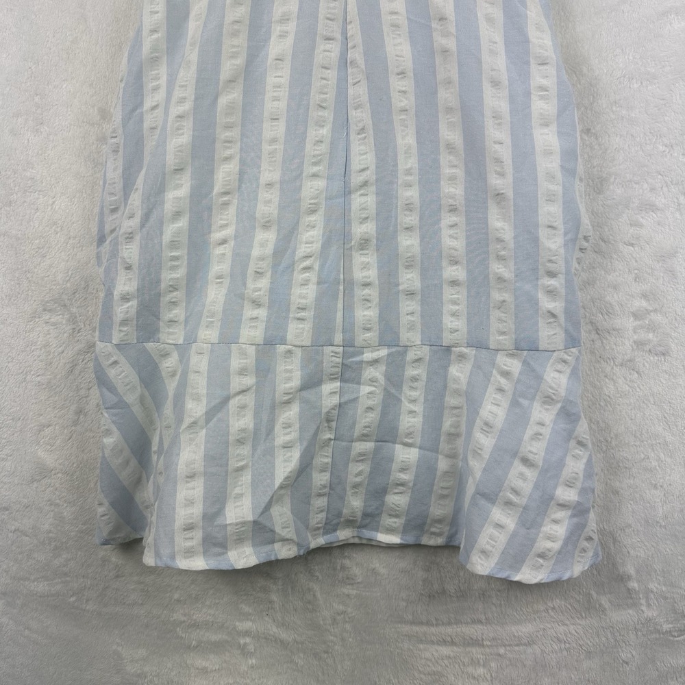 Cupcakes and Cashmere Womens Gathered Front Midi Dress Size 2 Blue White Stripes - Picture 12 of 14